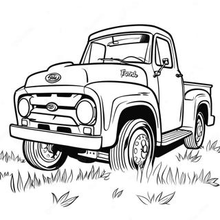 Realistic Ford Truck Coloring Page 5884-4700