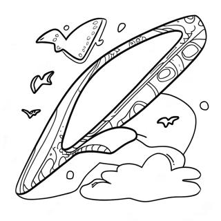 Colorful Boomerang Flying Coloring Page 58856-48882