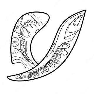 Colorful Boomerang Flying Coloring Page 58856-48884