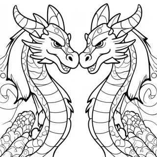 Two Headed Dragon Coloring Pages