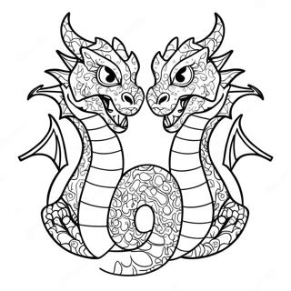 Two Headed Dragon Coloring Page 58875-48907