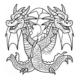 Two Headed Dragon Coloring Pages