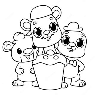 Chico Bon Bon With Friends Coloring Page 58886-48903