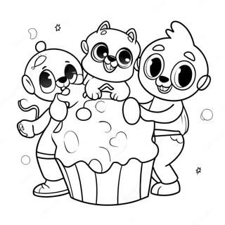 Chico Bon Bon With Friends Coloring Page 58886-48904