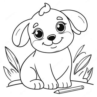 Playful Puppy Coloring Page 58896-48910