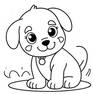 Playful Puppy Coloring Page 58896-48912