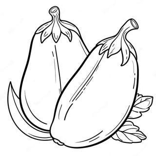 Eggplant Coloring Pages