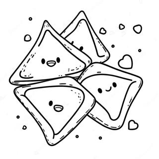 Delicious Hamantaschen With Sprinkles Coloring Page 58916-48939