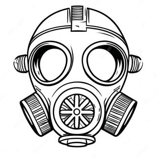 Vintage Gas Mask Coloring Page 58946-48961