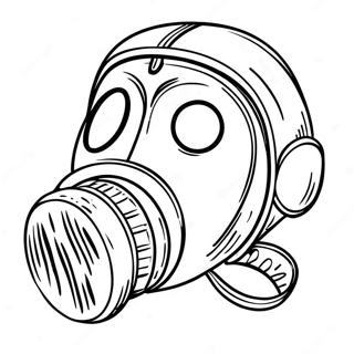 Vintage Gas Mask Coloring Page 58946-48963