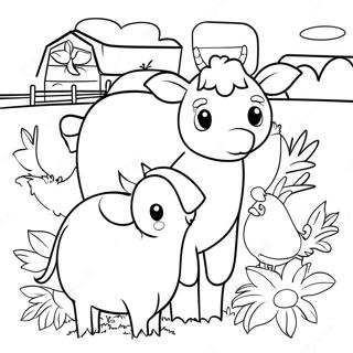 Farm Animals Coloring Page 5894-4707