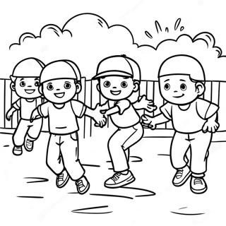 Kids Playing In The Sandlot Coloring Page 58966-48973