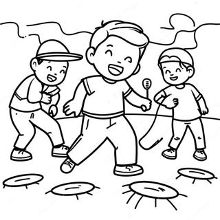 Kids Playing In The Sandlot Coloring Page 58966-48974