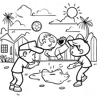 Kids Playing In The Sandlot Coloring Page 58966-48975