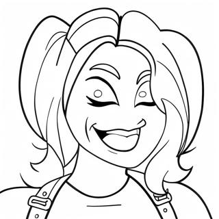 Simple Harley Quinn Coloring Page 58975-48978