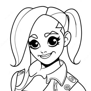 Simple Harley Quinn Coloring Page 58975-48979