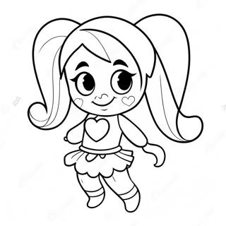 Cute Harley Quinn With A Heart Coloring Page 58976-48990