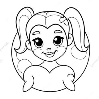 Cute Harley Quinn With A Heart Coloring Page 58976-48991