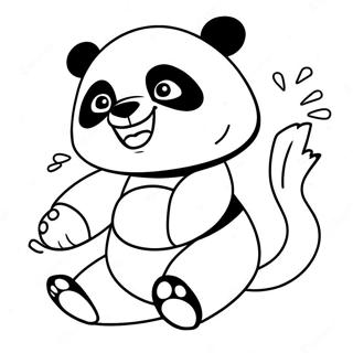 Combo Panda In Action Coloring Page 58986-48983