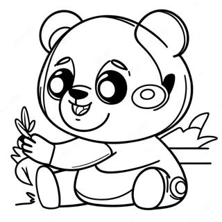 Combo Panda In Action Coloring Page 58986-48984