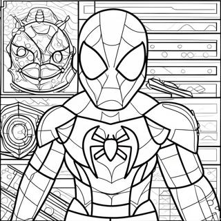 Lego Iron Spider Coloring Page 58995-48994