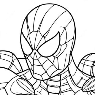 Lego Iron Spider Coloring Page 58995-48996