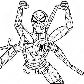 Lego Iron Spider In Action Coloring Page 58996-48997