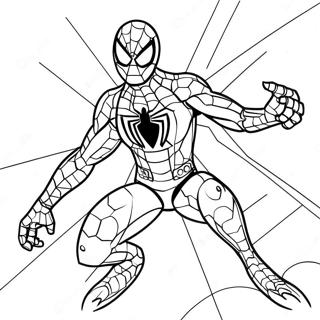 Lego Iron Spider In Action Coloring Page 58996-49000