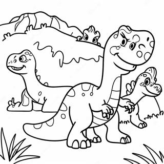 Dinoco Dinosaur Family Coloring Page 59006-49009