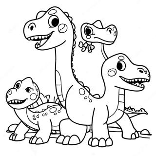 Dinoco Dinosaur Family Coloring Page 59006-49010