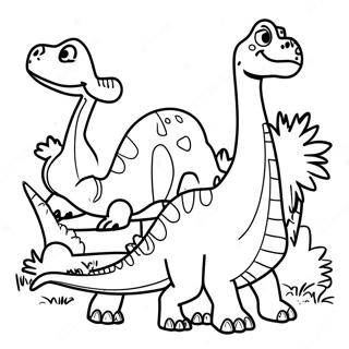 Dinoco Dinosaur Family Coloring Page 59006-49011