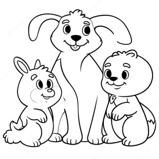 Brown And Friends Coloring Page 59015-49006