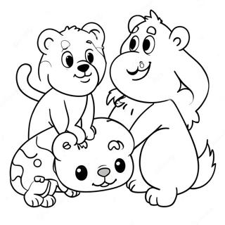 Brown And Friends Coloring Page 59015-49007