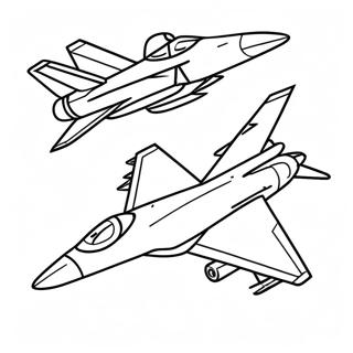 Colorful Fighter Jet Coloring Page 59056-49042