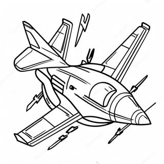 Colorful Fighter Jet Coloring Page 59056-49043