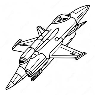 Colorful Fighter Jet Coloring Page 59056-49044