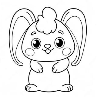 Cute Peep With Bunny Ears Coloring Page 5905-4719