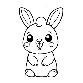 Cute Peep With Bunny Ears Coloring Page 5905-4720