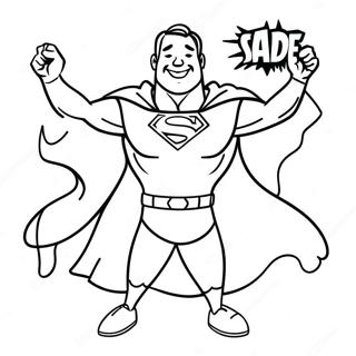 Super Dad With Cape Coloring Page 59066-49053