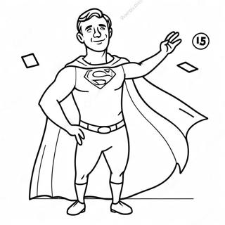 Super Dad With Cape Coloring Page 59066-49055