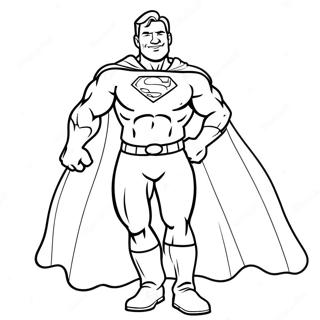 Super Dad With Cape Coloring Page 59066-49056