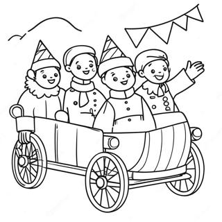 Festive Parade Scene Coloring Page 59086-49069