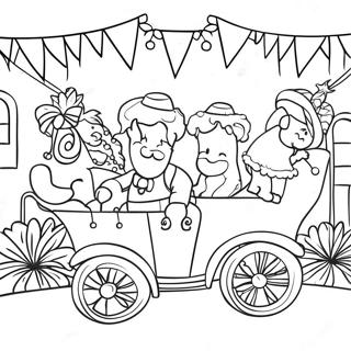 Festive Parade Scene Coloring Page 59086-49072