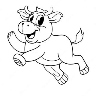 Benny The Bull Jumping Coloring Page 59096-49077