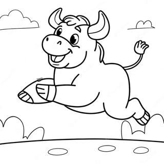 Benny The Bull Jumping Coloring Page 59096-49078