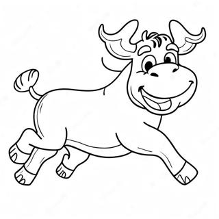 Benny The Bull Jumping Coloring Page 59096-49079