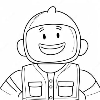 Funny Roblox Noob With A Big Smile Coloring Page 59106-49085