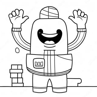 Funny Roblox Noob With A Big Smile Coloring Page 59106-49088