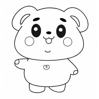 Tata The Cute Bt21 Character Coloring Page 59116-49095