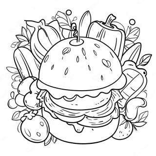 Healthy And Unhealthy Food Coloring Pages